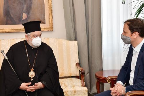 Il governatore Fedriga e il metropolita Polycarpos Stavropoulos a colloquio
